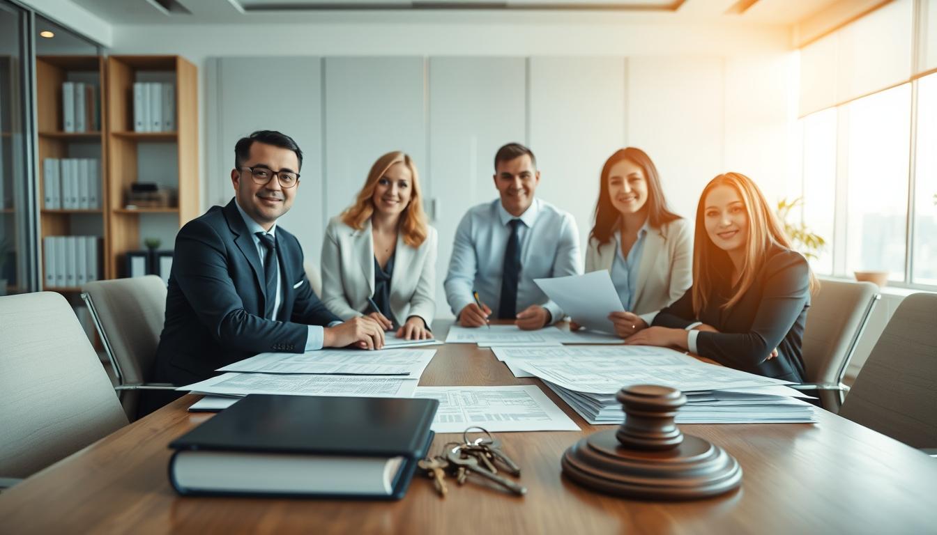 Family reviewing legal documents